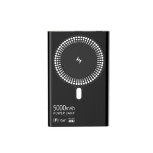 Ultra-Thin Mini Power Bank 5000mAh PD20W Wireless Magnetic Aluminum Power Bank 15W